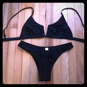 SHEIN Black bikini two piece swim